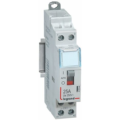 Contacteur Legrand 25A 2NA 230V - Contacteur 2 Pôles, 2 Contacts Normalement Ouverts - Pour Installation électrique, Domotique, Chauffage