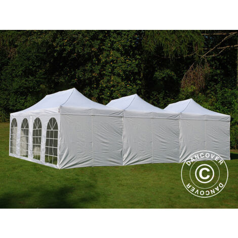 Faltzelt Flextents Pro Steel 4x6m Wei
