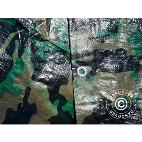 Abdeckplane Camouflage – 1,8 X 2,4 M – Wasserdicht, Wetterfest – Für Garten, Lager, Camping