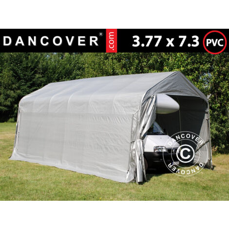 Zeltgarage Garagenzelt PRO 3,77x7,3x3,18m PVC, Grau