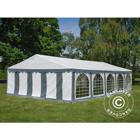 Stabilezelte Partyzelt Giant Pro 6x10m – Mit Fenster, Feuersicheres PVC, 550g/m², Inkl. Seitenteile