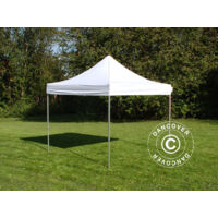 Faltzelt Faltpavillon Wasserdicht FleXtents PRO Steel 3x3m Weiß, Flammenhemmend