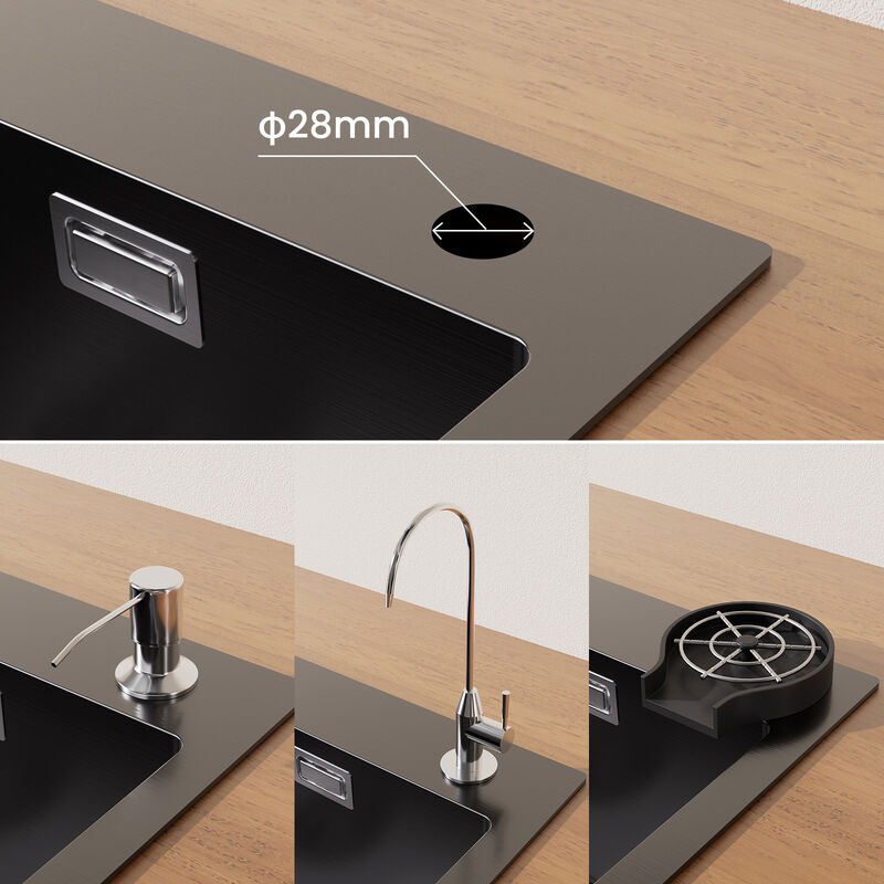 Lavello Cucina Acciaio Inox 55x45cm - Incasso Sottotop Con Filtro E Sifone - Foto 9