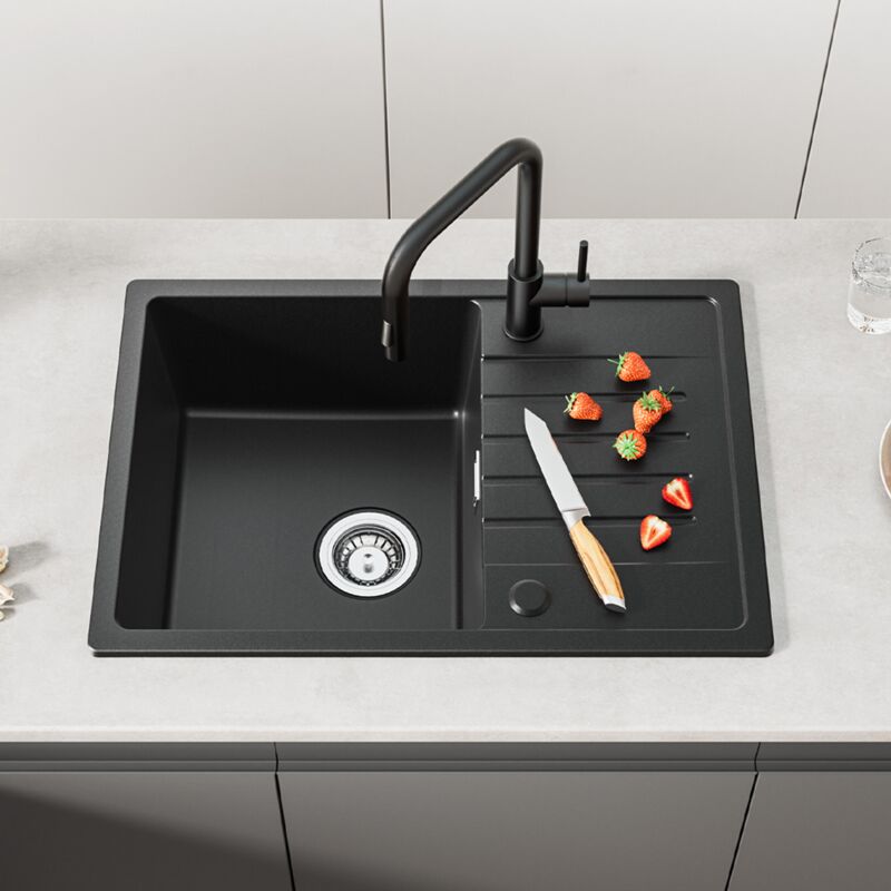 Lavello ELLECI FOX 360 - Granitek, Colore Avena 51, Misure 860x500mm, Profondità 225mm - Foto 6