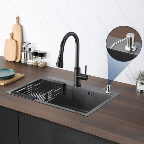 Lavello Cucina Acciaio Inox 55x45cm - Incasso Sottotop Con Filtro E Sifone - Foto 5