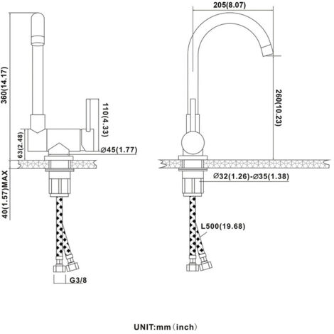 Rubinetto Pieghevole Da Parete Per Cucina - Ottone Con Braccio Retrattile Girevole Per Riempimento Pentole - Foto 6