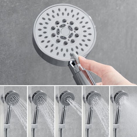 Auralum Colonna Doccia Idromassaggio Pannello Doccia a Pioggia LED soffione doccia Set Acciaio Inox Spazzolato con Indicatore della Temperatura Display LCD