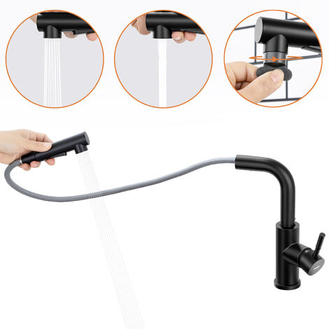 Rubinetto Girevole A 360° Con Aeratore – Anti-spruzzo, 2 Modalità Acqua (doccia/schiuma), Per Cucina E Bagno