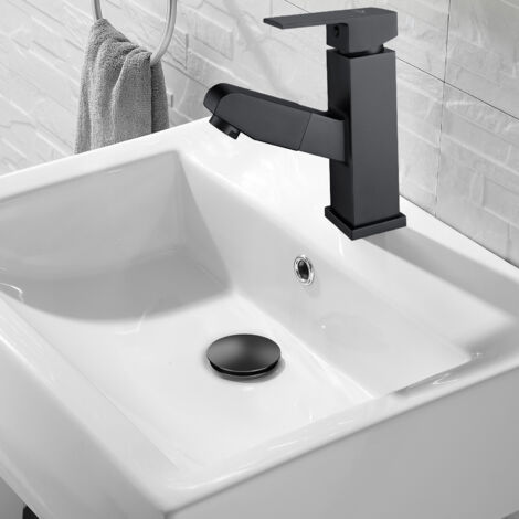 Auralum Miscelatore Per Lavabo Con Rubinetto Estraibile Scarico Pop