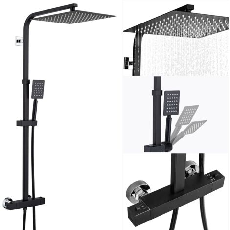Soffione Doccia A Pioggia Ultrasottile 30x30 Cm In Acciaio Inox – 144 Ugelli, Cromato, Facile Da Pulire