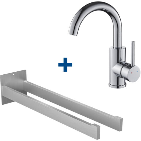 Auralum Rubinetto Bagno Lavabo, Con Doccetta Estraibile Fino 50cm Rubinetto Lavabo In Ottone Miscelatore Monocomando Bagno Estraibile Acqua Calda E Fredda Regolabili Aeratore Rimovibile 23049814