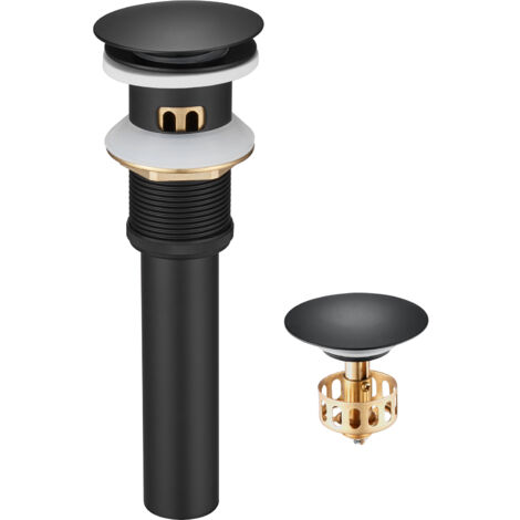 Set Di Scarico Per Lavabo In Ottone Massiccio – Cromo Spazzolato – Con Troppopieno E Tubo - 2