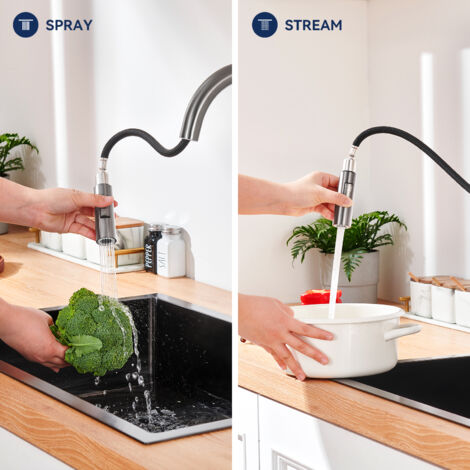 PAINI Miscelatore Cucina Con Doccetta Estraibile Rubinetto Monocomando Colore Nero 78yo591a90 Amalfi P 405328