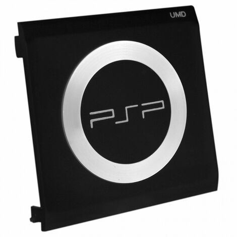 PSP puerta discos UMD con anillo metálico e inscripción