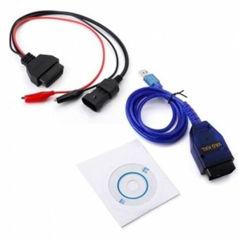 Fiat 3pin OBD2 KKL VAG 409.1 USB+Fiat ECU Scan Diagnosis Interface Alfa Fiat