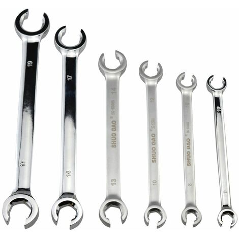 6PC Set llave inglesa tuerca abocinada juego 8-19mm