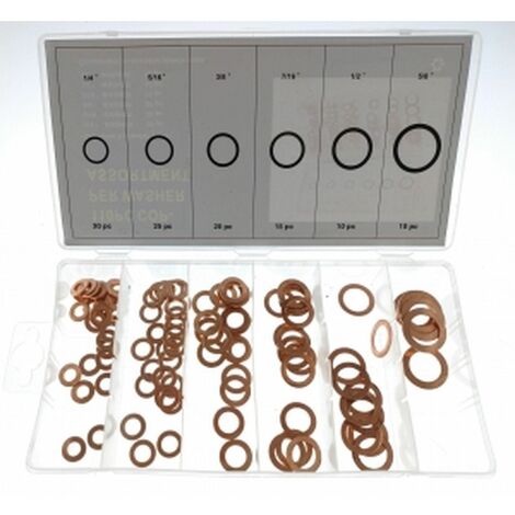 Juego 110 Juntas de Cobre 6 Medidas 6MM 8MM 10MM 11MM 12MM 16MM (1/4)