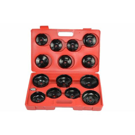 14 PC Juego de Llaves Cazoletas para Filtros de Aceite