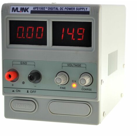 MLINK APS1502+ 15V,2A Fuente Alimentacion regulable con display digital