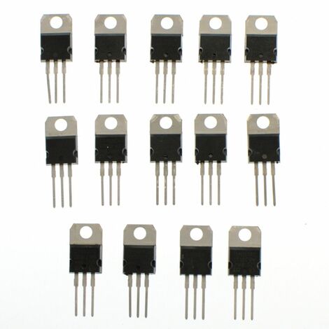 Pack 14 Reguladores de tension TO220- 14 modelos diferentes, L7805 A L7824 + LM317T (1/2)
