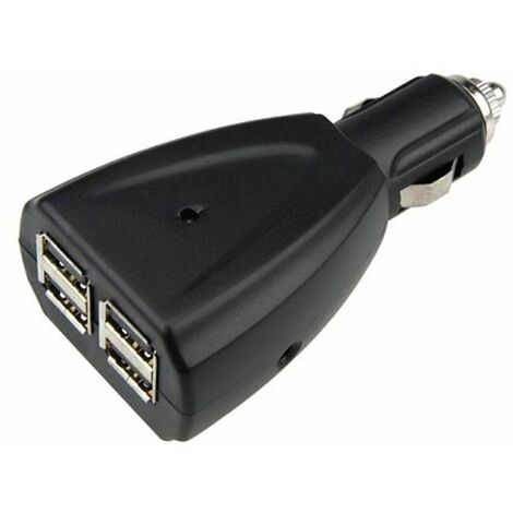 CARGADOR USB COCHE CARGADOR SMARTPHONE IP4 5V-1000MA MAXTECH MA-C007-IP4