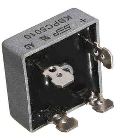 KBPC5010 Puente rectificador 1000V 50A terminales 6,4x0,8mm