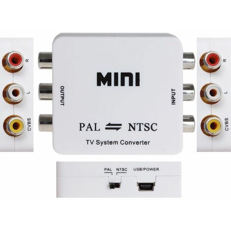 PAL/NTSC to PAL/NTSC Bi-directional TV Format System Converter Box Adapter (1/2)