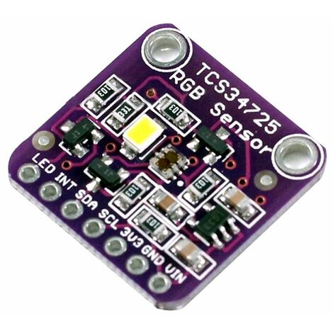 TCS-34725 TCS34725 Módulo de reconocimiento de color del sensor de color de luz RGB Sensor de color RGB con filtro IR y LED blanco para Arduino