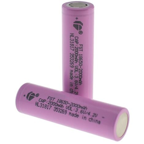 BATERIA PILA RECARGABLE 18650 2000mAh REALES 3,7V Battery Litio Li-ion