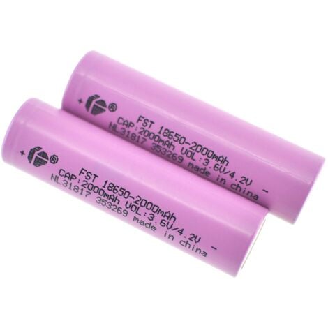 Batería recargable 18650 3.7V 2000mAh