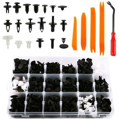 435pc Set Clips Retenedores Coche Empuje Remaches de Pasadores Recorte de Puertas Sujetadores de Paneles