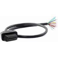 Obd2 Obdii 16pin Conector Hembra A Cable De Enchufe Abierto Cable De Extensión De 1m