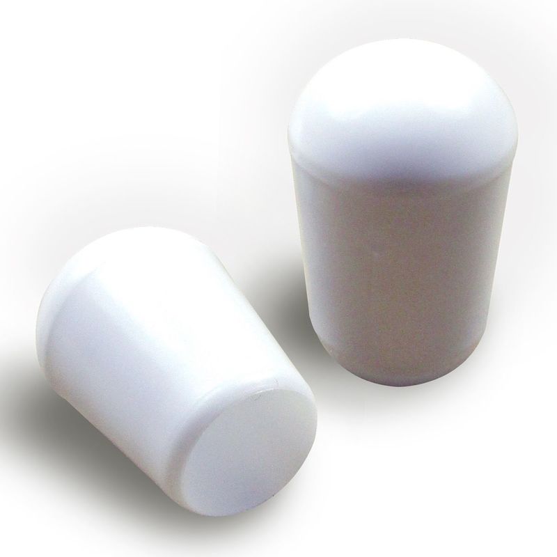 Ajile - Embout Enveloppant Coiffant Capuchon de Protection Plastique BLANC  pour Pied, Tube, Tige, Fil de Grillage de Diamètre 5 mm