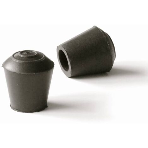 Ajile - Embout caoutchouc enveloppant NOIR pour tube de diam. 10 mm