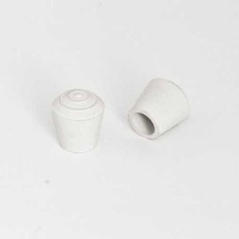 Ajile - Embout caoutchouc enveloppant BLANC pour tube de diam. 12 mm