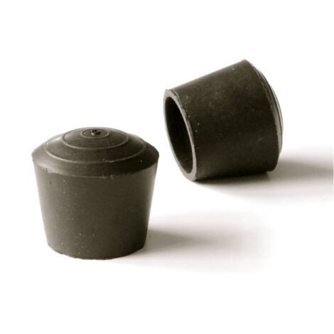 Ajile - Embout caoutchouc enveloppant NOIR pour tube de diam. 22 mm
