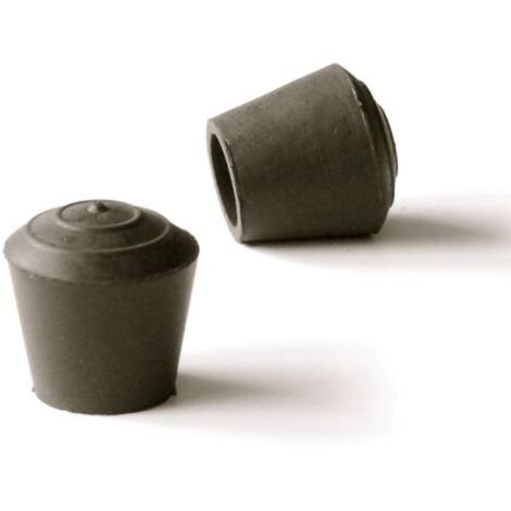 Ajile - Embout caoutchouc enveloppant NOIR pour tube de diam. 14 mm