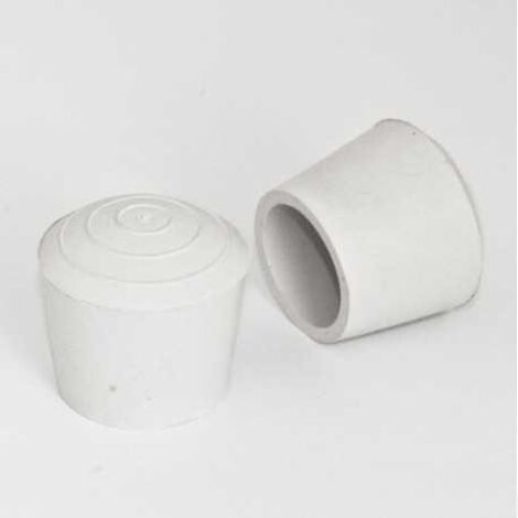 Ajile - Embout caoutchouc enveloppant BLANC pour tube de diam. 30 mm