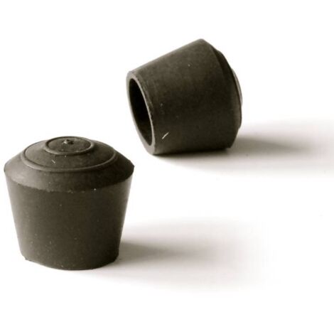 Ajile - Embout caoutchouc enveloppant NOIR pour tube de diam. 18 mm