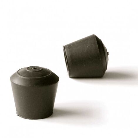 Ajile - Embout caoutchouc enveloppant NOIR pour tube de diam. 16 mm
