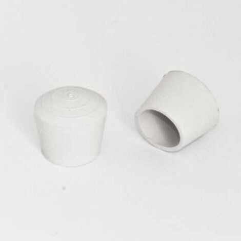 Ajile - Embout caoutchouc enveloppant BLANC pour tube de diam. 22 mm