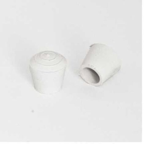 Ajile - Embout caoutchouc enveloppant BLANC pour tube de diam. 16 mm