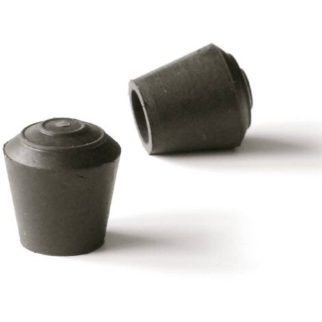Ajile - Embout caoutchouc enveloppant NOIR pour tube de diam. 12 mm
