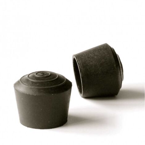 Ajile - Embout caoutchouc enveloppant NOIR pour tube de diam. 25 mm