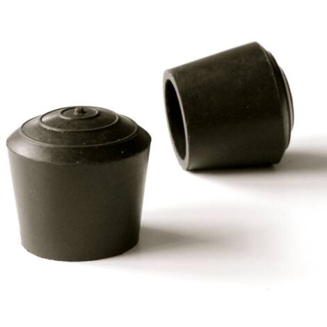 Ajile - Embout caoutchouc enveloppant NOIR pour tube de diam. 30 mm