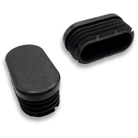 Ajile - Embout ovale NOIR pour pied et tube de diam. 60 x 30 mm