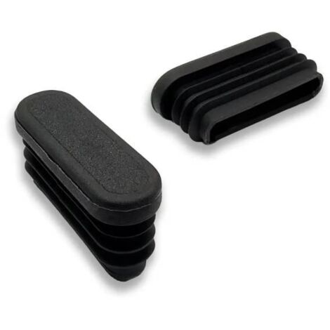 Ajile - Embout ovale NOIR pour pied et tube de diam. 50 x 15 mm
