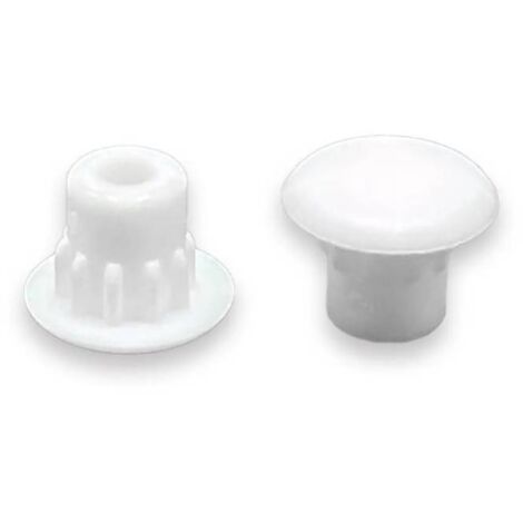 Ajile - Bouchon Capuchon Obturateur Plastique Rond BLANC pour Trou Alésage Diamètre 8 mm