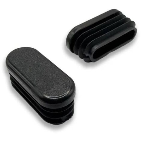 Ajile - Embout ovale NOIR pour pied et tube de diam. 50 x 20 mm