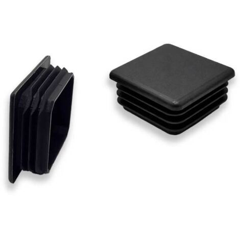 Ajile - Embout Carré Extra-plat de Finition NOIR 40 x 40 mm EXT.
